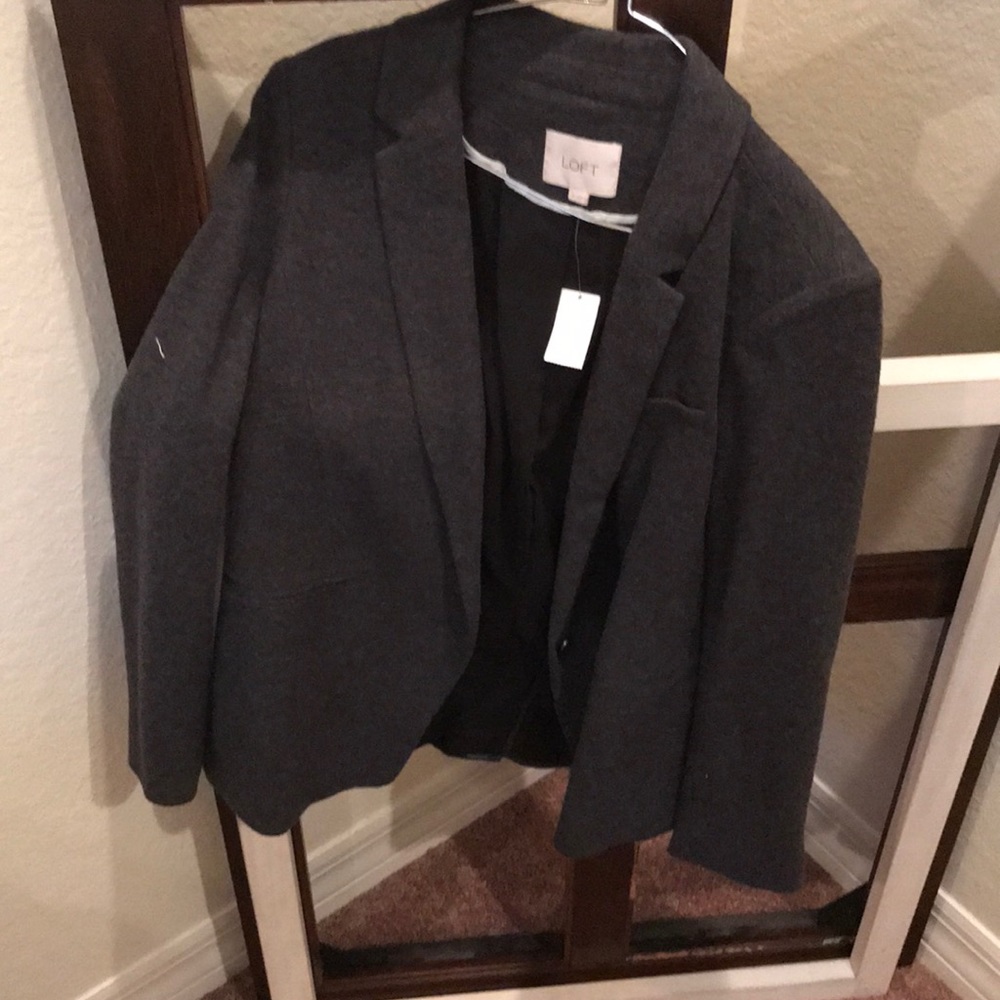 Charcoal blazer LOFT